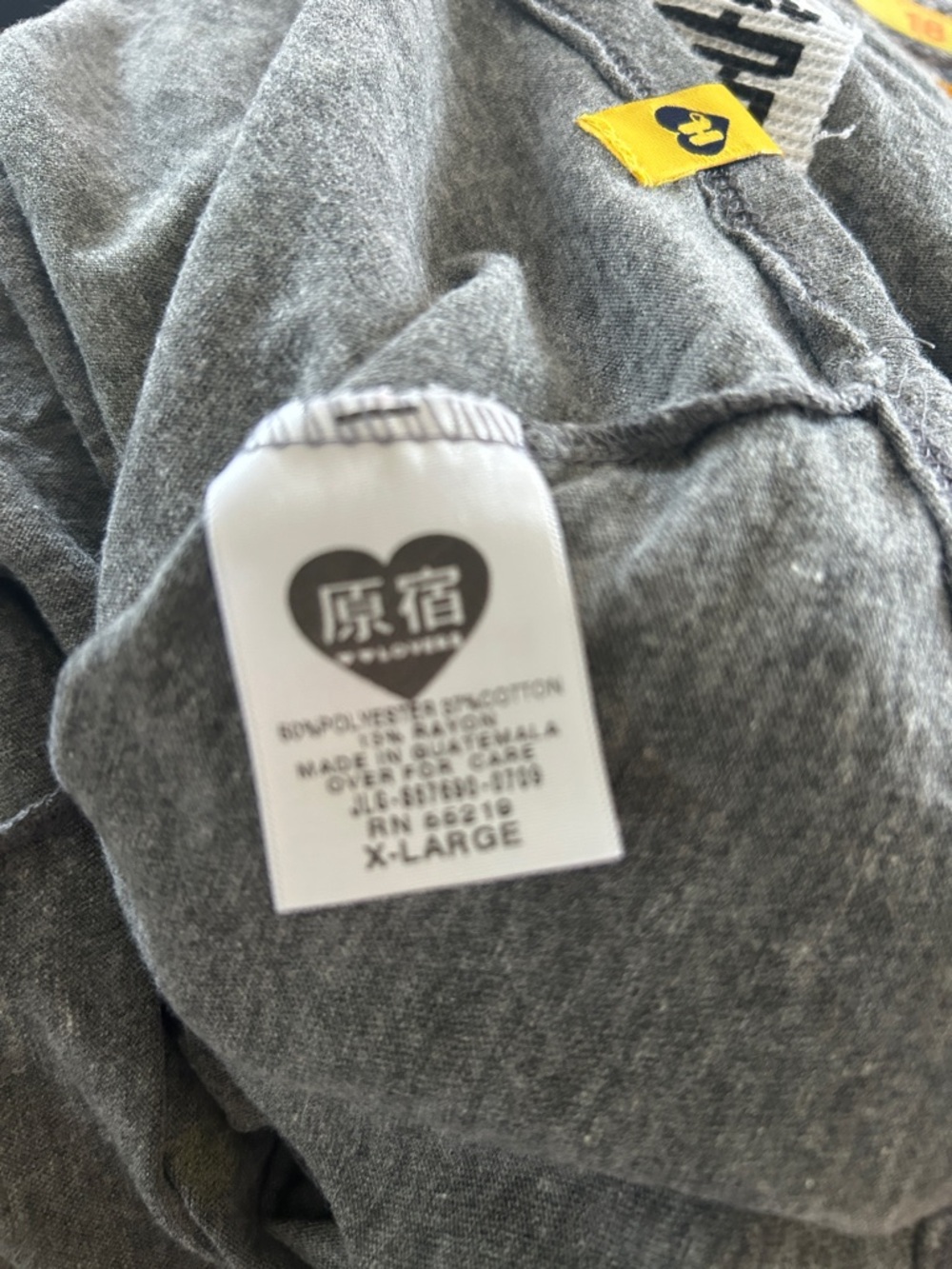 Harajuku Lovers Gray Tee with Harajuku Girl in Yellow Sweater, XL - Picture 11 of 11